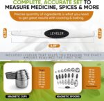 Spring Chef Magnetic Measuring Cups & Spoons Set (Patent Pending), Strong N45 Magnets, Heavy Duty Stainless Steel Fits in Spice Jars for Baking & Cooking, BPA Free, Round Set of 15 with Leveler, Black - Image 6