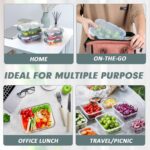 10 Packs Glass Meal Prep Containers with Lids, Glass Food Storage Containers Set, Airtight Lunch Containers, Microwave, Oven, Freezer and Dishwasher Safe, Gray - Image 6