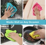 Microfiber Cleaning Cloth,12 Pack Cleaning Rags, Cleaning Towels with 4 Color Assorted, 11.5"X11.5"(Green/Blue/Yellow/Pink) - Image 6