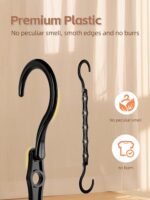 Black Magic Space Saving Hangers 10 Pack, Premium Smart Hanger Hooks, Sturdy Cascading Hangers with 5 Holes for Heavy Clothes, Closet Organizers and Storage, College Dorm Room Essentials - Image 6
