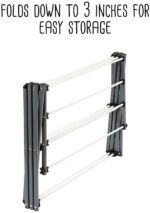 Collapsible Clothes Drying Rack – Durable, Space-Saving Laundry & Towel Rack, Sturdy Clothing Rack for Hanging Clothes Indoors & Outdoors, Steel - Image 7