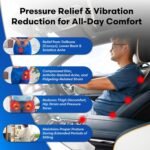 Travel Seat Cushion with LiquiCell Technology – Thin Orthopedic Butt Pillow for Sciatica, Tailbone, Coccyx & Back Pain – Seat Pad for Car Driving, Truck, Wheelchair, Airplane, Office, Home Use - Image 7