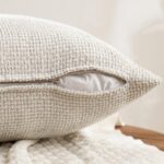 MIULEE Pack of 4 Couch Throw Pillow Covers 18x18 Inch Neutral Soft Decorative Chenille Pillow Covers Farmhouse Boho Cushion Covers for Mid Century Modern Home Decor Sofa Bedroom Living Room - Image 7