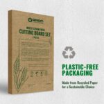 2-Piece Reversible Cutting Board Set Made from Natural Food Grade Wheat Straw Material - Eco-Conscious Alternative to Plastic - Gluten Free & BPA Free Chopping Boards for Kitchen - Image 8