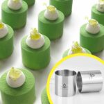 8 Pcs Seamless Mousse Cake Ring Molds, 2 Inch Food Ring Molds, Cake Cutter for Baking, Stainless Steel Round Cooking Rings, Small Size Dessert Mold for Cake and Pastry - Image 8