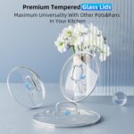 14PC Healthy Pots and Pan With 9H Anti-scratch Coating, 2-Layer Non-Stick Ceramic&PFAS Free, Sensitively&Evenly Induction Cooking, Enhanced Flavor with Infrared Cookware, Dishwasher Safe - Image 9