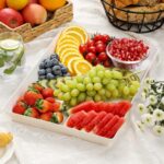 4-Pack Plastic 16" x 11" Large White Serving Trays Set - Reusable Serving Platters for Cookie, Appetizer, Charcuterie, Snack, Dessert, Party Food Display - Stackable Kitchen CounterTop Tray, BPA Free - Image 9
